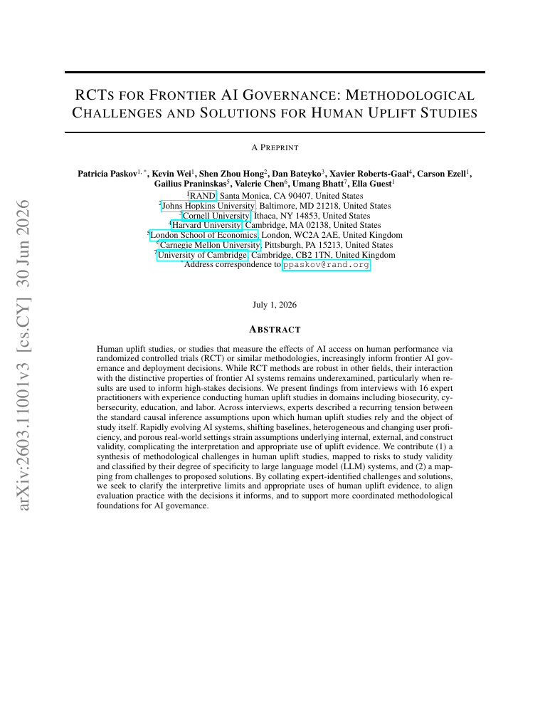 First page of RCTs for Human-AI Evaluation: Methodological Challenges and Practical Solutions